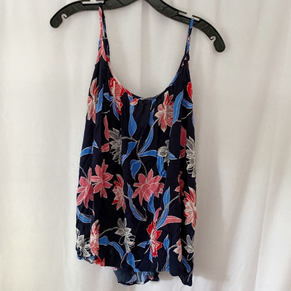 Gap Navy Blue Floral Tank
